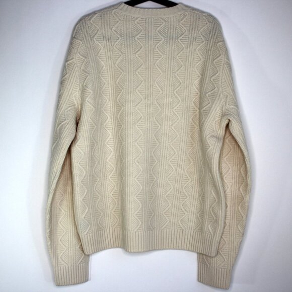 Todd Snyder Mens Large Merino Wool Cable Knit Sweater C1201 - Picture 5 of 5